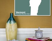 The Modern United States // Minimalist Vermont Poster // 13x19 Giclée Art Print