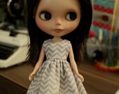 SALE Grey Chevron Blythe dress