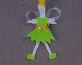 Sculpted Tinkerbell Inspired Hair Bow Hair Clip