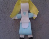 Sculpted Alice in Wonderlandl Inspired Hair Bow Hair Clip