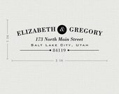 Address Stamp - Traditional Wooden Handle - Housewarming Gift