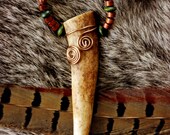 Antler deer tip pendant