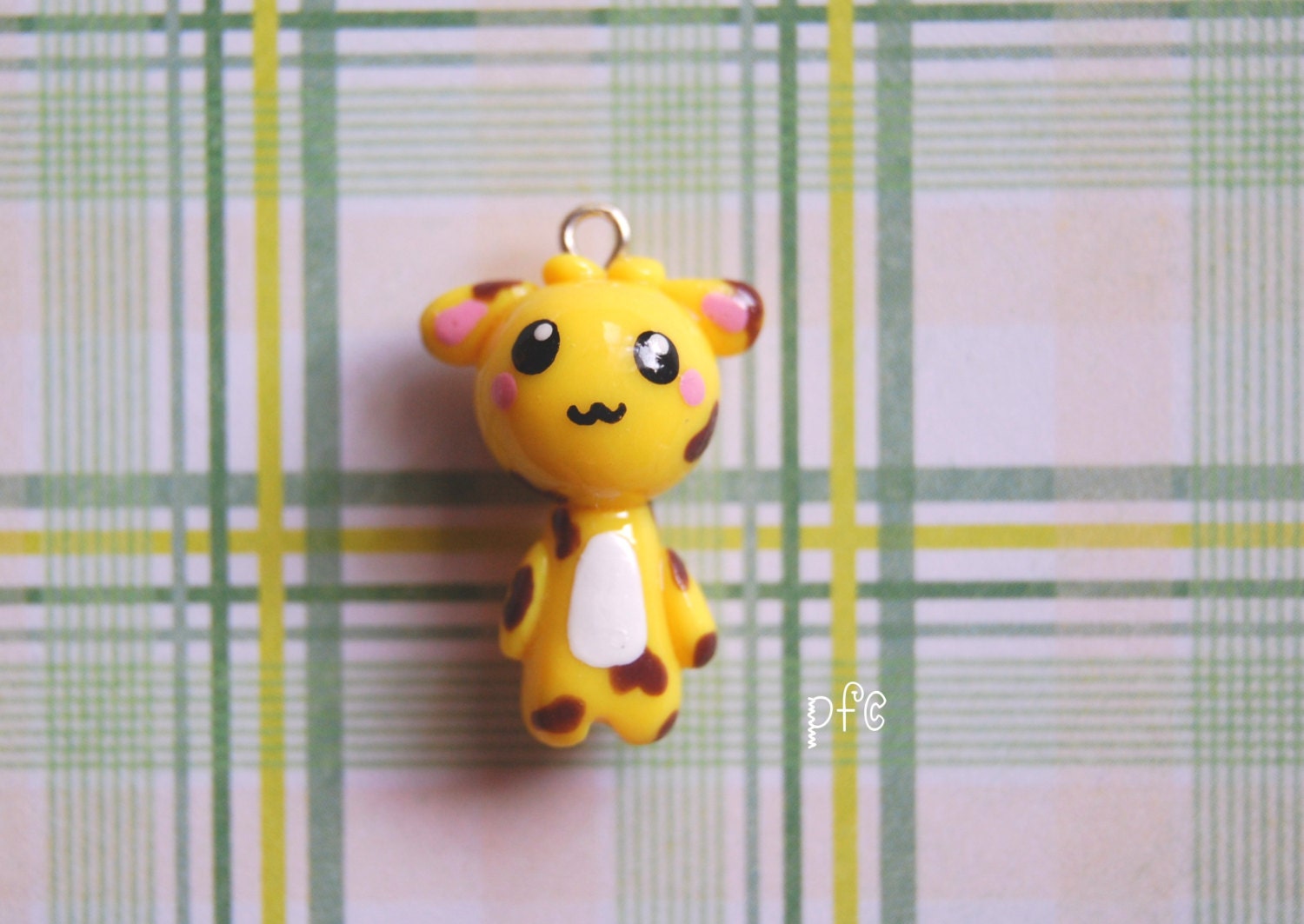 Giraffe Polymer Clay Charm