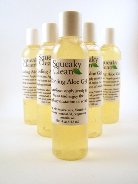 Cooling Aloe Gel - enhanced with peppermint and lavender - 4 oz