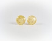 Beige-Gold Glitter Nail Polish Earrings
