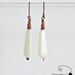 SALE--Teardrops:  Large Cream-Colored Square Teardrops on Niobium Wires