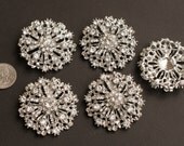 Rhinestone Brooch- Large rhinestone brooch - Rhinestone brooch crystal, Brooch bouquet Set of 5 Item 200