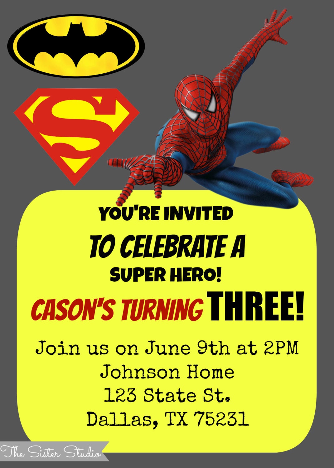 Batman Invitations Etsy Global Handmade And Vintage Marketplace