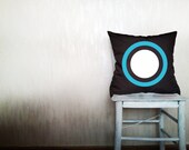 Circle pillow decorative throw pillow polka dots pillow cover black cotton toss geometrical pillow case bedding set 18x18 inches ohtteam