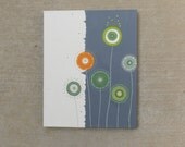 Acrylic painting, abstract flowers, abstract painting, modern art, original painting, grey and white