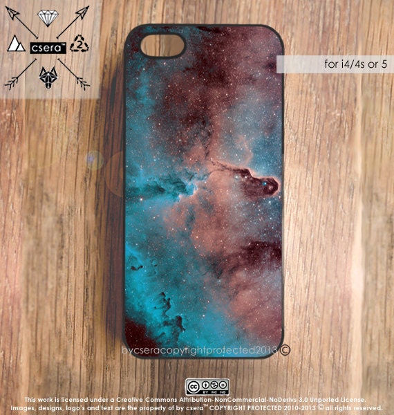 Galaxy iPhone5 Case, Rubber Silicone iPhone Case or Hard Plastic iPhone Case, iPhone 4s Case, Nebula iPhone 4 Case - Galaxy iPhone 4S Case