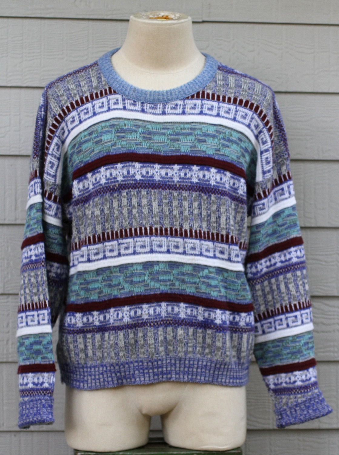 vintage MILESTONE New York crewneck sweater bill cosby sweater medium Made in the USA