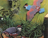 Plastic Canvas Projects (1995) - A Single Leaflet Page  The Needlecraft Shop Special Honors 'Quail Trio'
