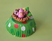 Easter Cupcake Topper made of Fondant- edible birds, flowers. Il_170x135