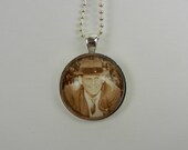 Bear Bryant 1 Inch Round Pendant, Trading Card Image