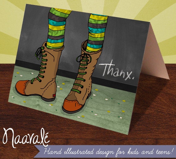 Combat Boots Thank You Cards (6-card set)