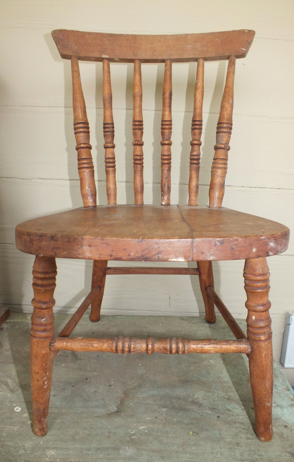 Handmade Miniature Child's Windsor Chair-Antique-Vintage- Colonial Farmhouse Furniture