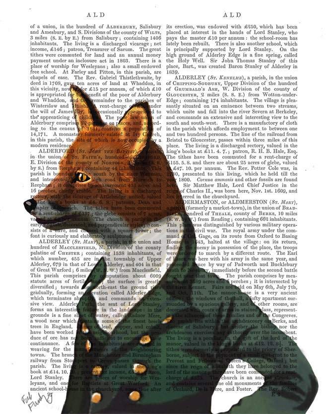 The Dandy Fox Portrait Acrylic Art Original Painting Print Mixed Media Fox Print Fox Illustration wall art wall decor Wall Hanging