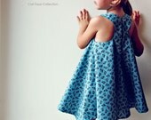 Racerback Flare Dress PDF pattern and tutorial - sizes 2t - 10, childrens sewing pattern - Instant download