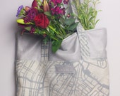 Amsterdam Tote- Bleached Canvas and Leather Bag