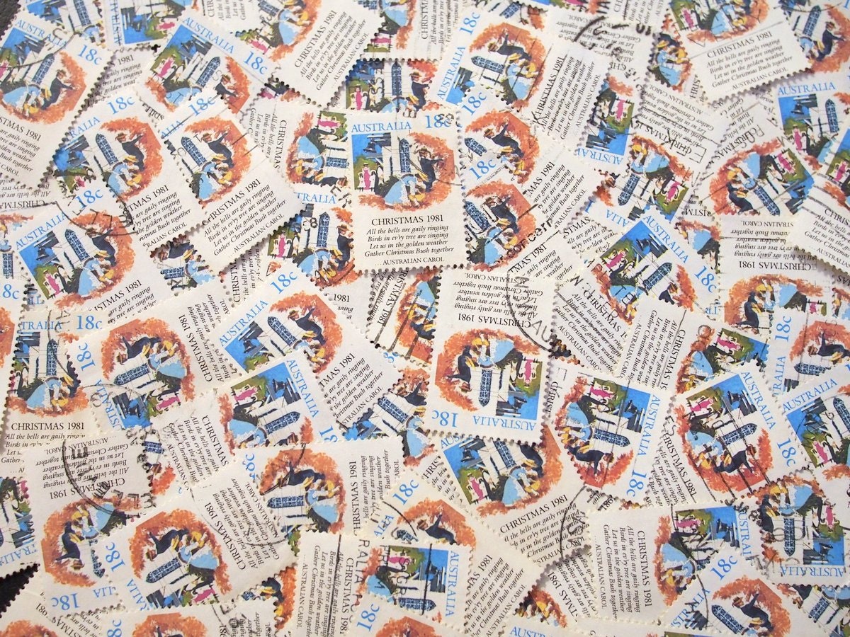 Australian Christmas Carol Stamps x 10