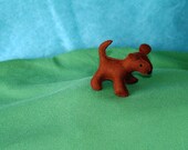 Waldorf Miniature Puppy Doll (Brown), Handmade From Natural Materials