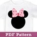 Mouse applique template pattern - Disney applique PDF