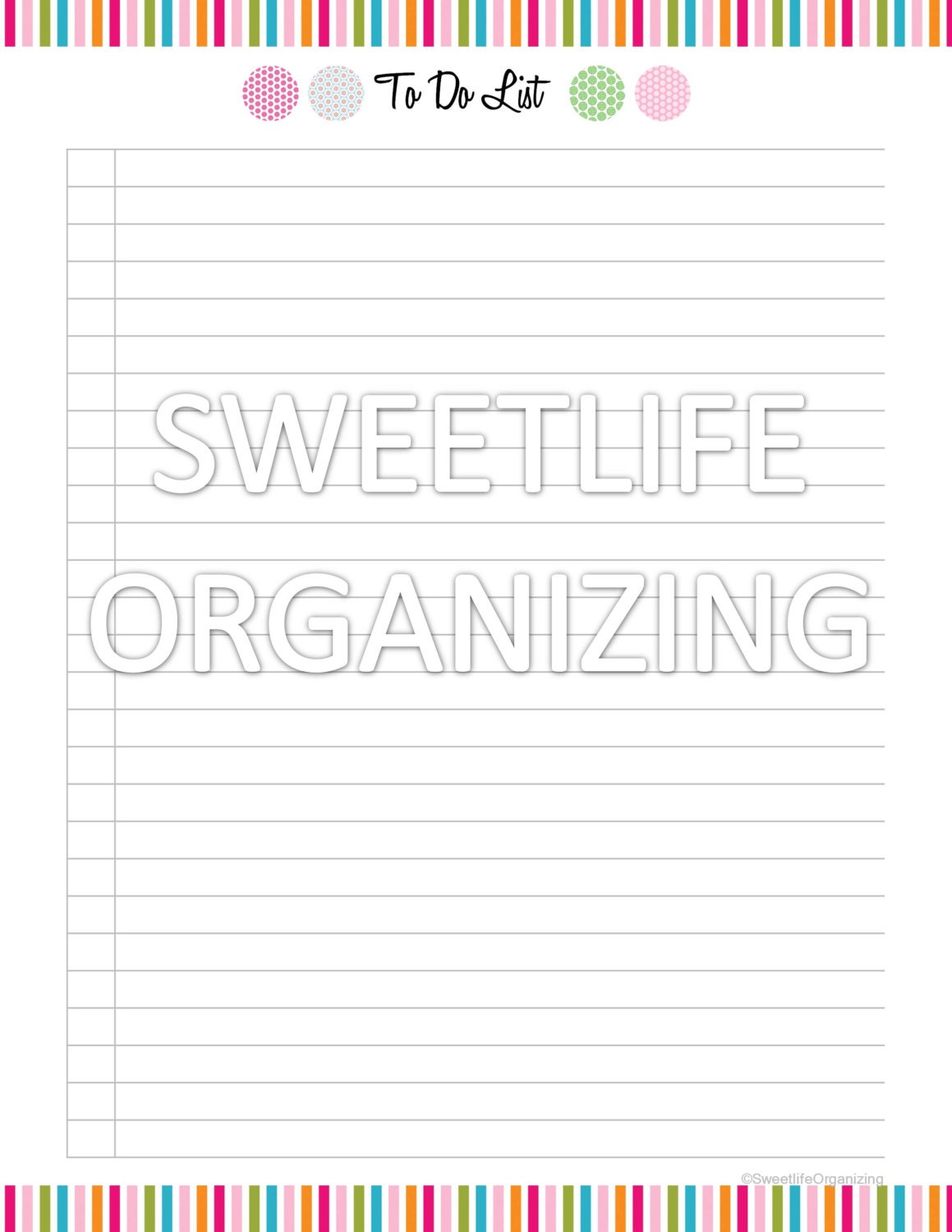TO DO LIST- Digital Instant Download - Financial Organizing Printable