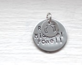 New Baby Hand Stamped Personalized Charm Sterling Silver Necklace Pendant Mommy Jewelry Gift