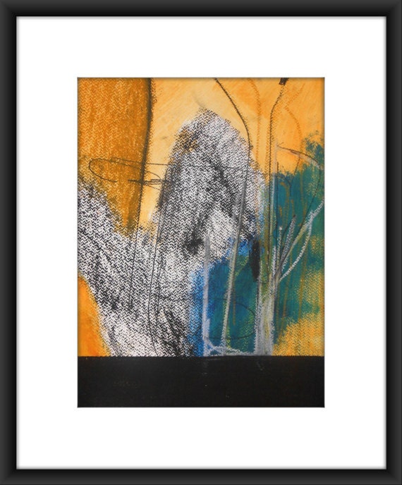 OOAK Fine Art Abstract Original A3 Mixed Media Painting 11.7x16.5 " The Souk 114"