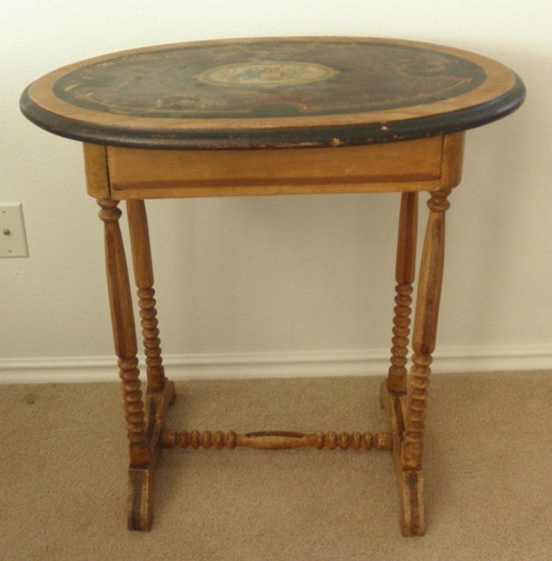 Antique COTTAGE VICTORIAN TABLE Grand Rapids Mich. 1860