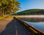 Morning light and fog on Spruce Knob Lake, Monongahela National Forest, West Virginia. - Nature Fine Art Print or Gallery Wrap Canvas