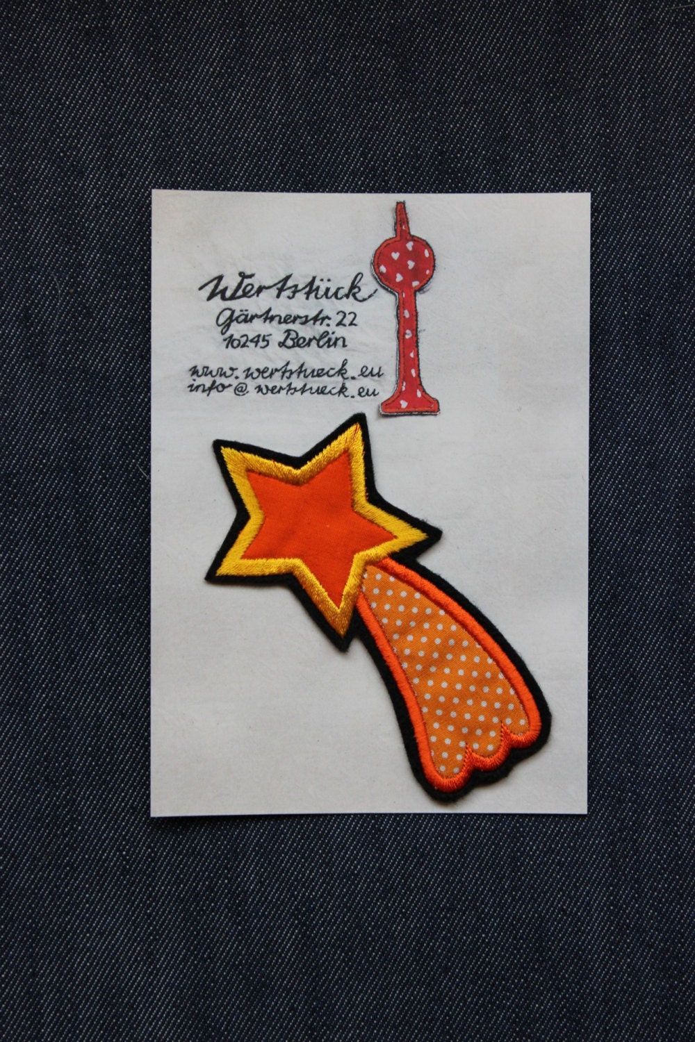 Patch Star shooting star comet 10,5 x 5,5cm