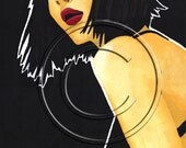 Foxy Fashion, Fine Art Digital Print of Original Acrylic Painting