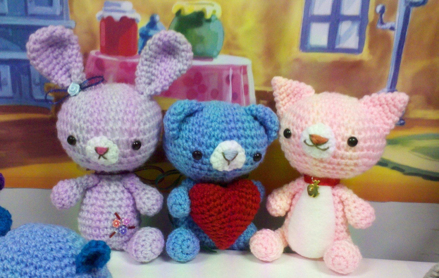 Amigurumi Pattern Rabbit, Bear, Cat 3 in 1 PDF Crochet - CAN SELL Finished Item -