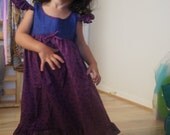 4T "Little Wings" Medium-Length Dress - Plum