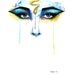MATTED 5x7 Cleopatra Watercolor Drip Painting