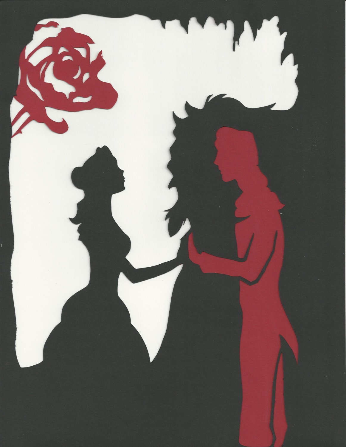 Paper Cut Silhouette, Beauty and the Beast: The Man Inside
