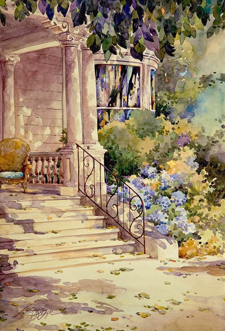 Porch Blues,Print,  the still of an afternoon