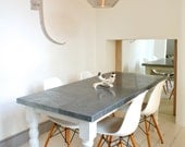 Custom made zinc clad tables, perfect for your dining room, kitchen or garden spaces.