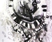 Sketch, Print, art print, dogs, illustration, gift, animals, black, white, pattern, digital print, A4, groovy, sketchy