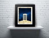 8x10 Dr Who Tardis Minimalist Poster