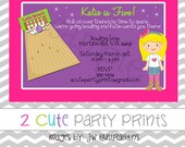 Bowling Birthday Invite or Thank You Note Image that you print - digital Image Il_170x135