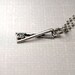 Tiny Chopsticks and Sushi Roll Charm Necklace silver plated charm on a delicate silver plated chain