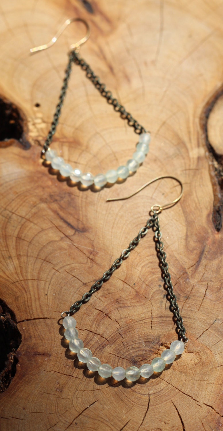 CLEARANCE Faceted Serpentine Jade Dangles