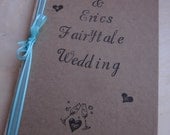 Personalized Fairytale Wedding note book journal. wedding planning, idea book, Thought book, diary. Rubber stamped custom made book