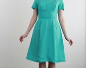 Vintage 50s Dress . Robin's Egg . Mid Century Gown . High Fashion . 1950s