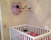 Spinning Pinwheel Mobile : ANIMAL PRINT zebra cheetah and PINK Back by popular demand You pick