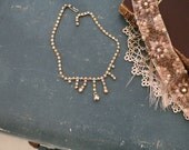 Vintage Aurora Borealis Rhinestone Necklace, Bridal Rhinestone Necklace, Wedding Necklace, Wedding Jewelry, Ready to Ship in 1-3 Days