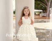 Flower Girl Dress - Coming up Roses - Rosette Bodice - Made to Order - Color Choices - Girls Sizes - 18m, 2T, 3T, 4T